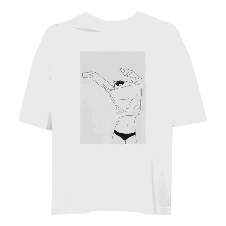 Canotta donna minimal Cat in cotone biologico morbido con design moderno oversize