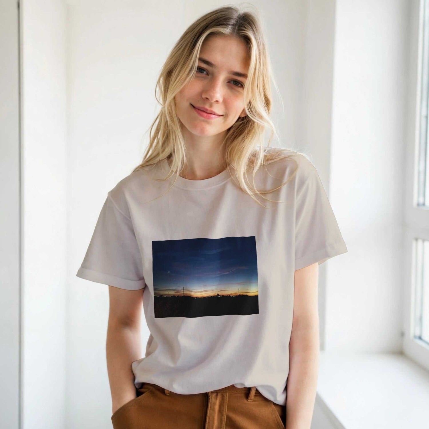 Sunset Graphic T-Shirt – Premium Soft Cotton Crew NeckElevate your casual wardrobe with our premium Sunset Graphic T-Shirt. Featuring a stunning sunset photography print, this t-shirt combines artistic flair with unparaPrint MaterialKawaii Therapy ShopKawaii Therapy ShopSunset Graphic T-Shirt