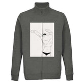 Felpa Uomo Zip Fela Uomo Illustrazione Art – Cotone Riciclato Eco-FrieEleva il tuo stile quotidiano con la nostra felpa con zip unisex, caratterizzata dall&