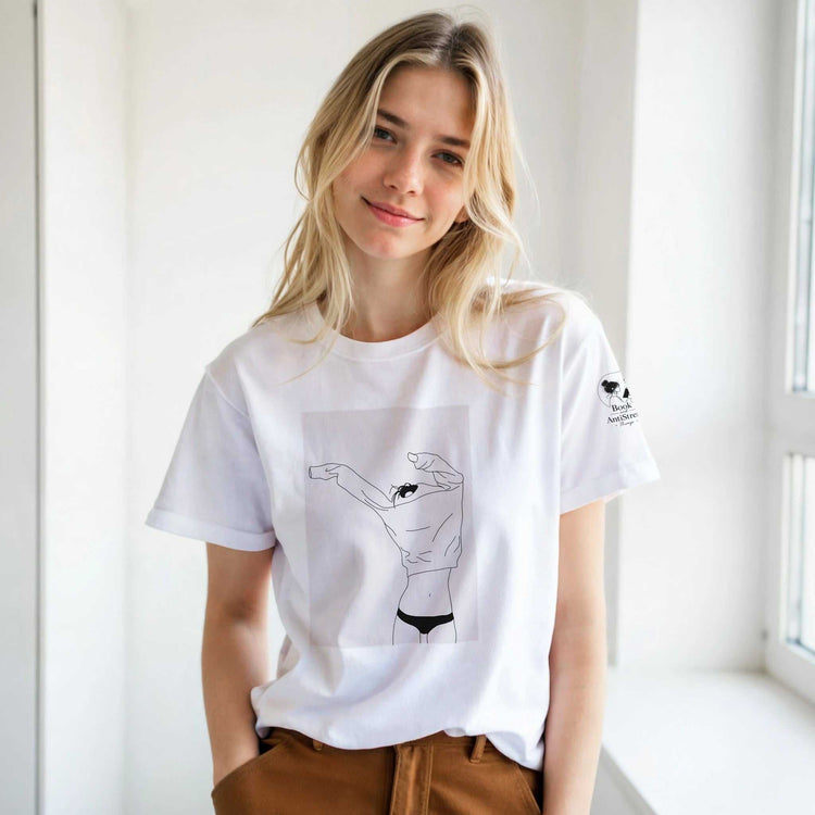 T-shirt girocollo Essential Cotton nera premium in morbido cotone per stampa personalizzata