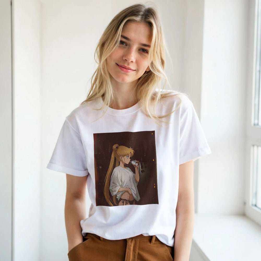 Sailor Moon Graphic T-Shirt - Premium Soft Cotton TeeEmbrace the iconic aesthetic of Sailor Moon with this premium graphic t-shirt. Designed for both style and comfort, this tee features a high-quality print on a soft,Print MaterialKawaii Therapy ShopKawaii Therapy ShopSailor Moon