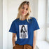 Unisex T-shirt with "No Stalker No Violence No Problem No Stress" print, casual style, in soft fabric, from Kawaii Therapy Shop.