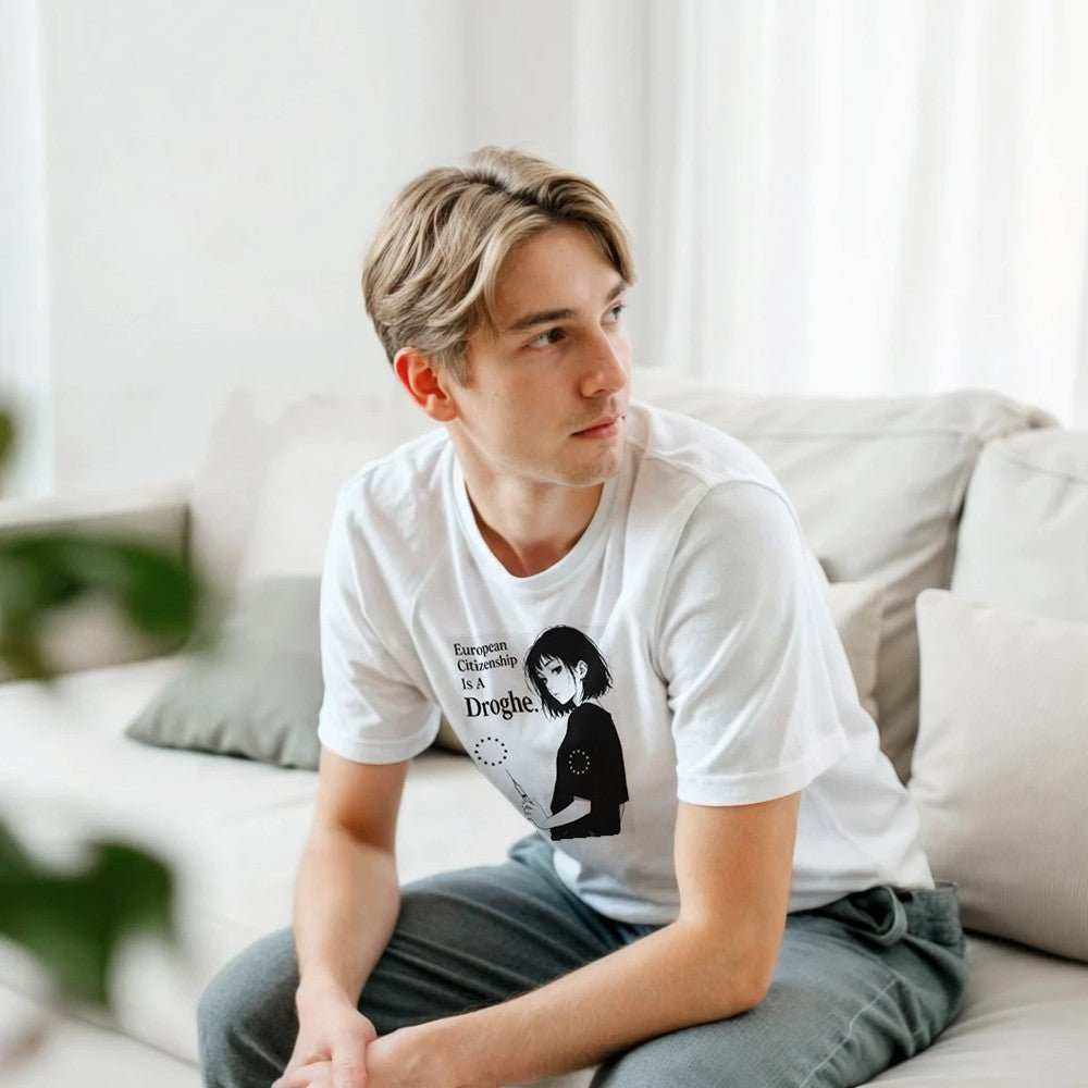 European Citizenship Is a Drug Premium Unisex T-ShirtMake a bold statement with our "European Citizenship Is a Drug" t-shirt. Crafted for those who value both style and comfort, this premium tee offers a soft, high-quaPrint MaterialKawaii Therapy ShopKawaii Therapy ShopEuropean Citizenship