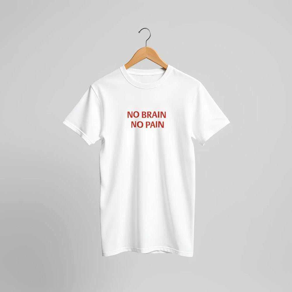 NO BRAIN NO PAIN Unisex Graphic T-Shirt - Premium Cotton TeeMake a bold statement with our NO BRAIN NO PAIN t-shirt, designed for those who appreciate a blend of comfort, style, and attitude. Crafted with premium quality in mPrint MaterialKawaii Therapy ShopKawaii Therapy ShopNO BRAIN NO PAIN