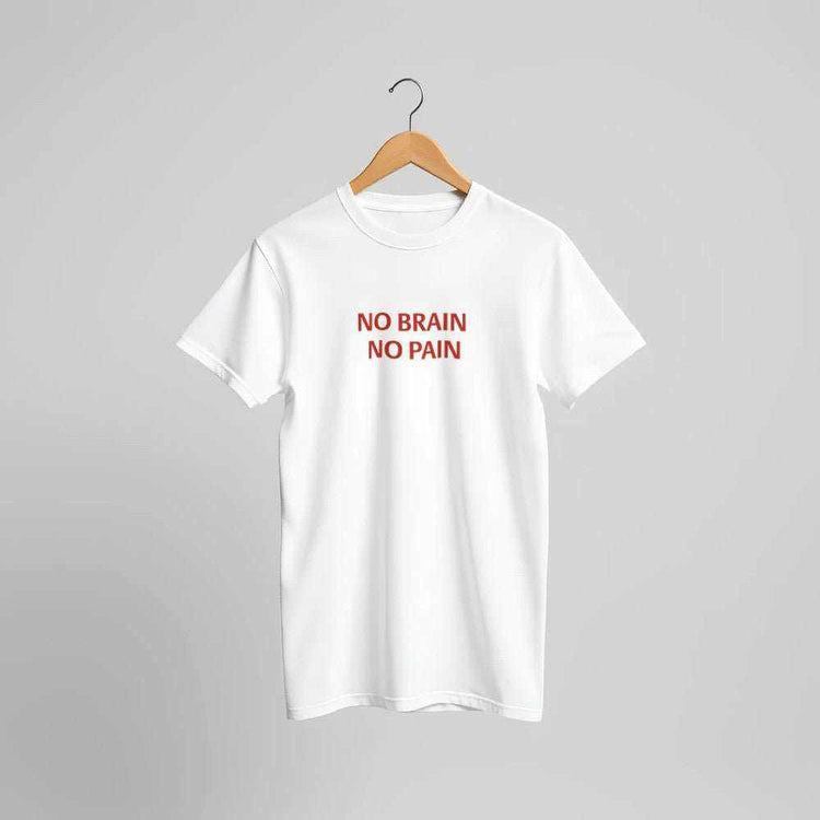 NO BRAIN NO PAIN Unisex Graphic T-Shirt - Premium Cotton TeeMake a bold statement with our NO BRAIN NO PAIN t-shirt, designed for those who appreciate a blend of comfort, style, and attitude. Crafted with premium quality in mPrint MaterialKawaii Therapy ShopKawaii Therapy ShopNO BRAIN NO PAIN