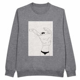 Felpa girocollo minimal da donna premium unisex in cotone e poliestere