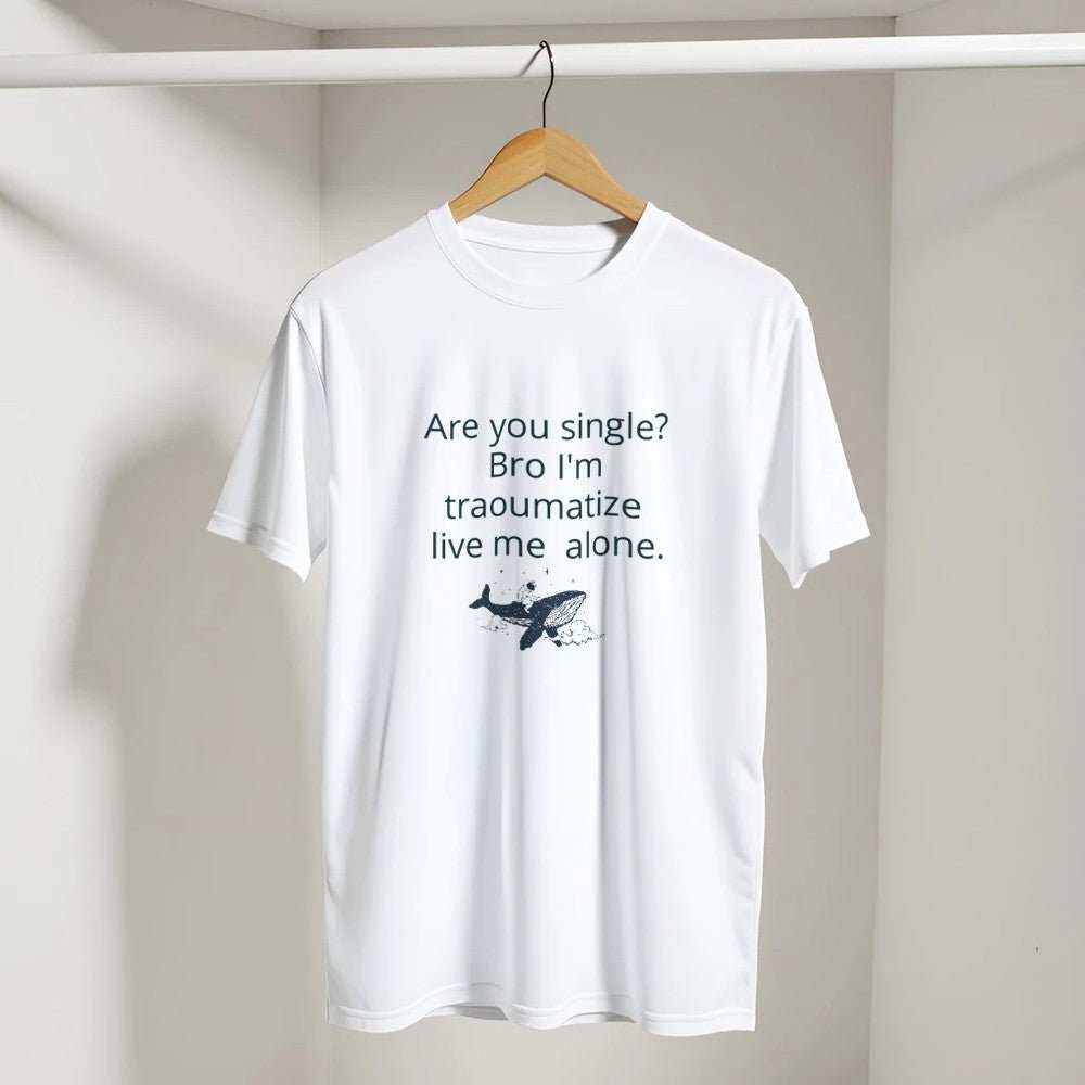 Traumatized & Single Graphic T-Shirt - Unisex Heavy Cotton TeeEmbrace your mood with our &