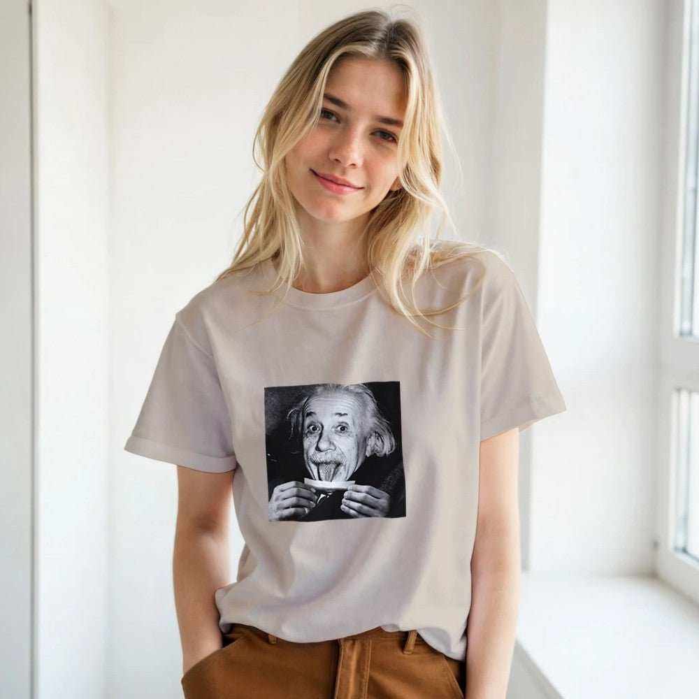 Albert Einstein Graphic T-Shirt – Premium Soft Cotton Unisex TeeCelebrate intellect and style with our Albert Einstein graphic t-shirt. Featuring a unique and artistic Einstein design, this tee blends scientific inspiration with Print MaterialKawaii Therapy ShopKawaii Therapy ShopAlbert Einstein