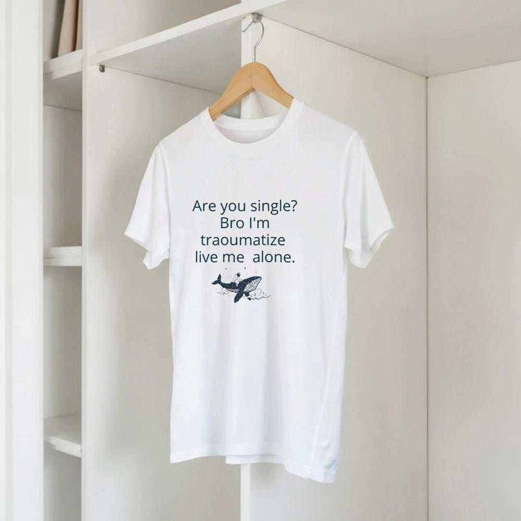 Traumatized & Single Graphic T-Shirt - Unisex Heavy Cotton TeeEmbrace your mood with our &