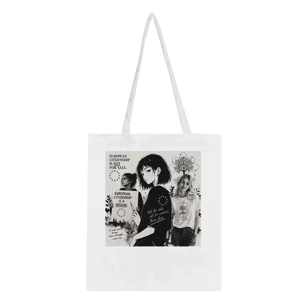Borsa tote Europe Lovers in cotone sostenibile, resistente ed ecologica