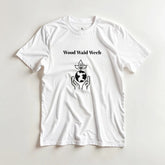 Wood Waid Weeb minimal T-shirt made of premium heavyweight cotton, featuring a printed design, from Kawaii Therapy Shop.