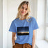 Sunset graphic T-shirt by Kawaii Therapy Shop featuring soft cotton fabric and a crew neck design with vibrant sunset print.