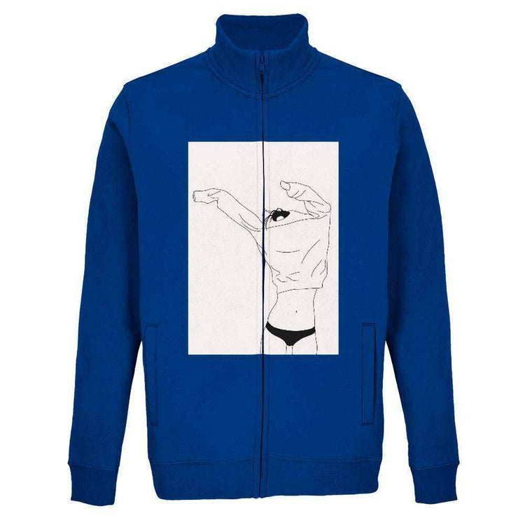 Felpa Uomo Zip Fela Uomo Illustrazione Art – Cotone Riciclato Eco-FrieEleva il tuo stile quotidiano con la nostra felpa con zip unisex, caratterizzata dall&