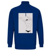 Felpa Donna Premium con Zip 1/4 e Illustrazione Artistica - Eco-FriendEleva il tuo stile quotidiano con la nostra esclusiva felpa da donna, caratterizzata da un&