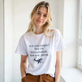 Traumatized & Single Graphic T-Shirt - Unisex Heavy Cotton TeeEmbrace your mood with our &