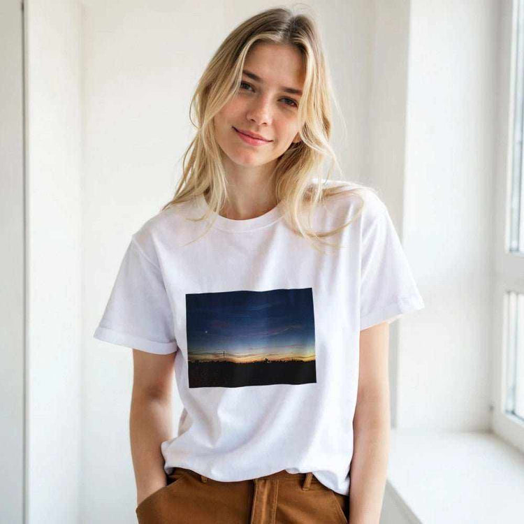 Sunset Graphic T-Shirt – Premium Soft Cotton Crew NeckElevate your casual wardrobe with our premium Sunset Graphic T-Shirt. Featuring a stunning sunset photography print, this t-shirt combines artistic flair with unparaPrint MaterialKawaii Therapy ShopKawaii Therapy ShopSunset Graphic T-Shirt