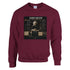 Unisex sweatshirt featuring a graphic of Albert Einstein with mental disorders, made from comfortable print material.