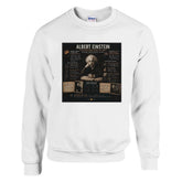 Unisex sweatshirt with Albert Einstein mental disorders graphic print, featuring a stylish design on soft fabric.