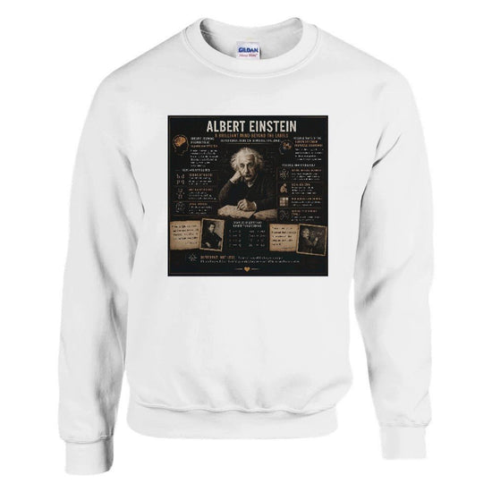 Unisex sweatshirt featuring a graphic print of Albert Einstein related to mental disorders, made by Kawaii Therapy Shop.