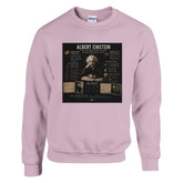 Unisex Albert Einstein sweatshirt featuring a mental disorders graphic print, made from soft, comfortable print material.