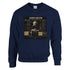 Unisex sweatshirt featuring a graphic of Albert Einstein with mental disorders, made from comfortable print material.
