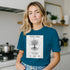 Unisex cotton T-shirt with computer science and nature-themed print, featuring atoms and natural elements, by Kawaii Therapy Shop.