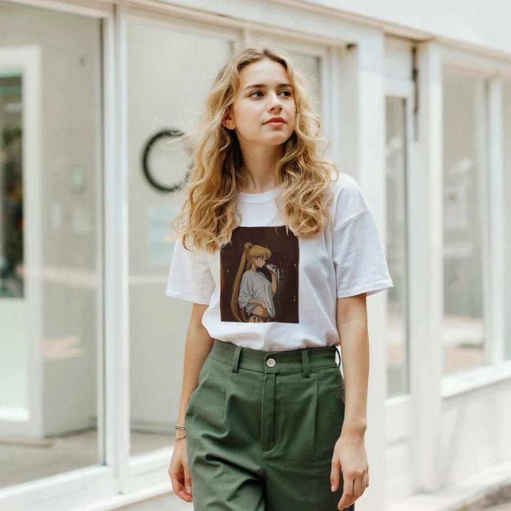 Sailor Moon Graphic T-Shirt - Premium Soft Cotton TeeEmbrace the iconic aesthetic of Sailor Moon with this premium graphic t-shirt. Designed for both style and comfort, this tee features a high-quality print on a soft,Print MaterialKawaii Therapy ShopKawaii Therapy ShopSailor Moon