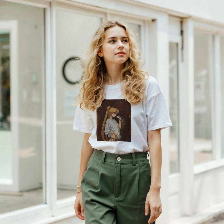 Sailor Moon Graphic T-Shirt - Premium Soft Cotton TeeEmbrace the iconic aesthetic of Sailor Moon with this premium graphic t-shirt. Designed for both style and comfort, this tee features a high-quality print on a soft,Print MaterialKawaii Therapy ShopKawaii Therapy ShopSailor Moon