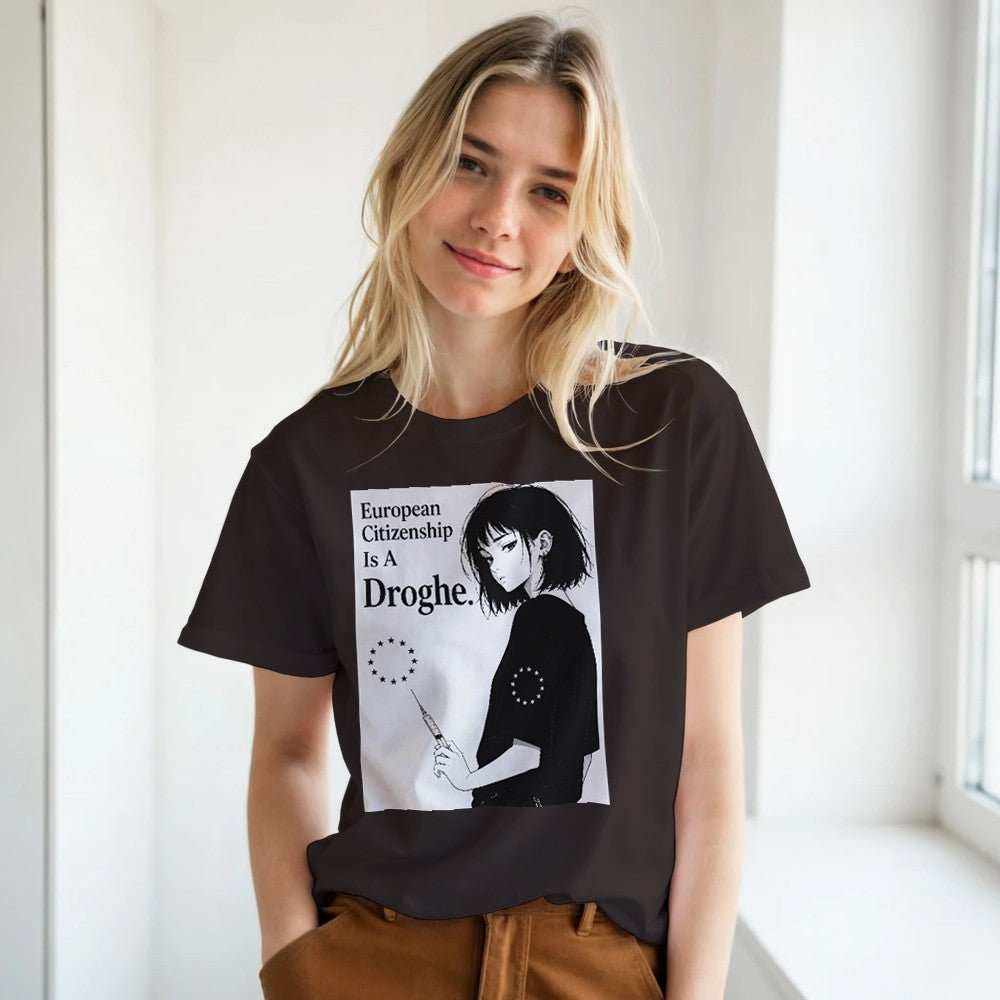 European Citizenship Is a Drug Premium Unisex T-ShirtMake a bold statement with our "European Citizenship Is a Drug" t-shirt. Crafted for those who value both style and comfort, this premium tee offers a soft, high-quaPrint MaterialKawaii Therapy ShopKawaii Therapy ShopEuropean Citizenship
