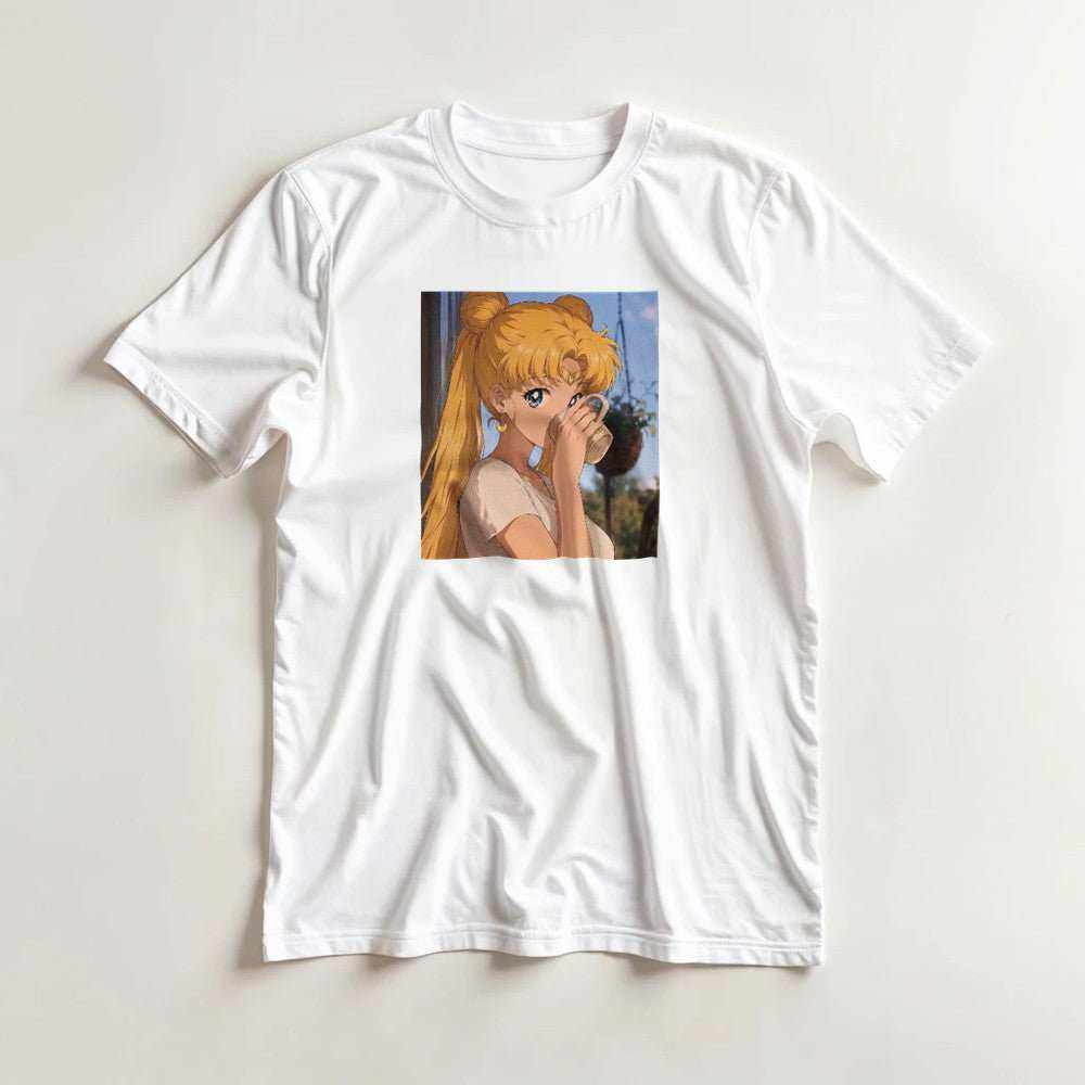 Sailor Moon Graphic T-Shirt - Premium Heavyweight Cotton Casual TeeEmbrace iconic anime style with our Sailor Moon Graphic T-Shirt. Expertly crafted from premium heavyweight cotton, this tee offers a traditional fit that combines duPrint MaterialKawaii Therapy ShopKawaii Therapy ShopSailor Moon T-Shirt