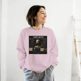 Unisex sweatshirt with Albert Einstein mental disorders graphic print, featuring colorful cartoon-style illustrations on soft fabric.