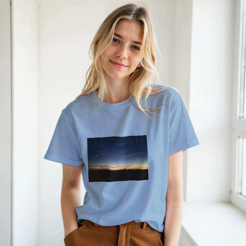 Sunset Graphic T-Shirt – Premium Soft Cotton Crew NeckElevate your casual wardrobe with our premium Sunset Graphic T-Shirt. Featuring a stunning sunset photography print, this t-shirt combines artistic flair with unparaPrint MaterialKawaii Therapy ShopKawaii Therapy ShopSunset Graphic T-Shirt