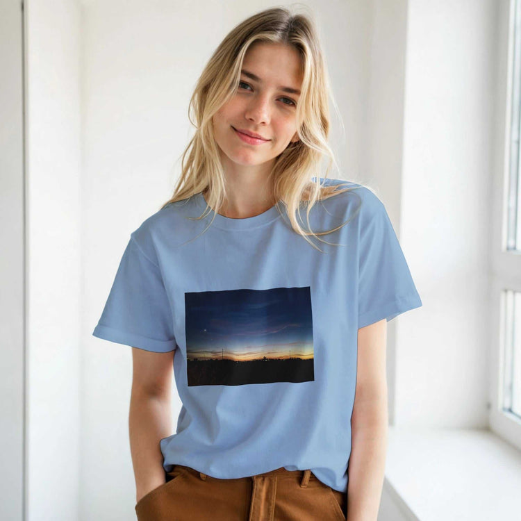 Sunset Graphic T-Shirt – Premium Soft Cotton Crew NeckElevate your casual wardrobe with our premium Sunset Graphic T-Shirt. Featuring a stunning sunset photography print, this t-shirt combines artistic flair with unparaPrint MaterialKawaii Therapy ShopKawaii Therapy ShopSunset Graphic T-Shirt