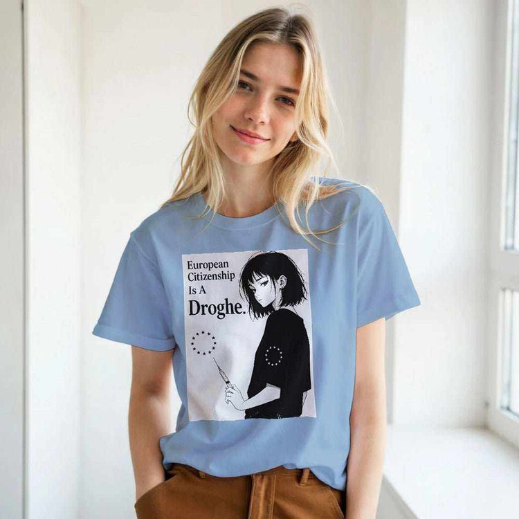 European Citizenship Is a Drug Premium Unisex T-ShirtMake a bold statement with our "European Citizenship Is a Drug" t-shirt. Crafted for those who value both style and comfort, this premium tee offers a soft, high-quaPrint MaterialKawaii Therapy ShopKawaii Therapy ShopEuropean Citizenship