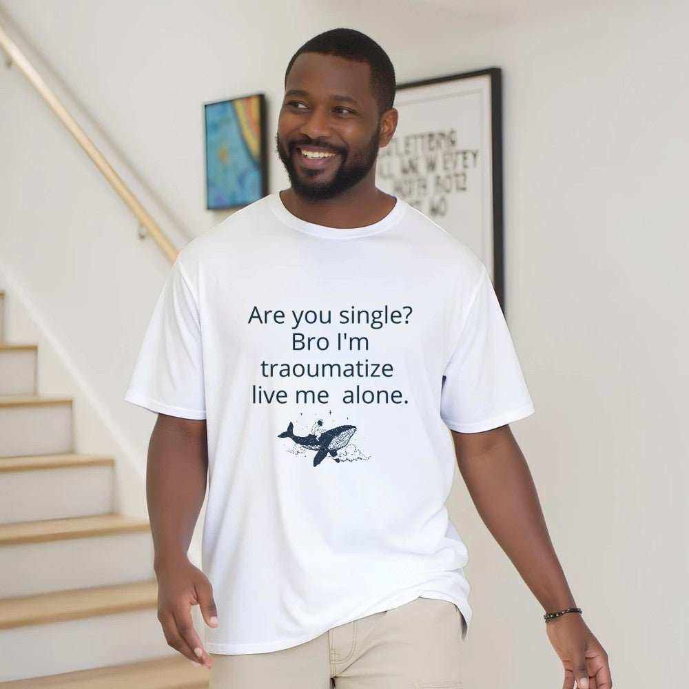 Traumatized & Single Graphic T-Shirt - Unisex Heavy Cotton TeeEmbrace your mood with our &