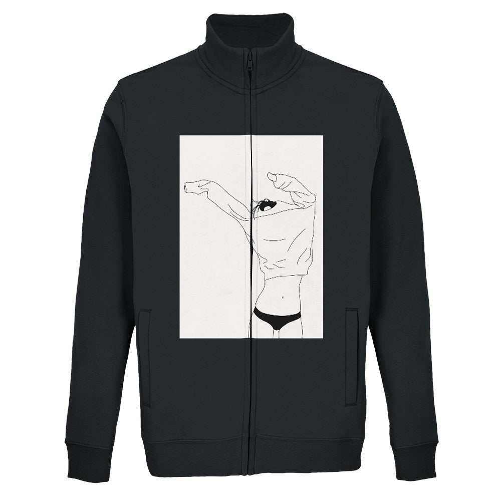 Felpa Uomo Zip Fela Uomo Illustrazione Art – Cotone Riciclato Eco-FrieEleva il tuo stile quotidiano con la nostra felpa con zip unisex, caratterizzata dall&